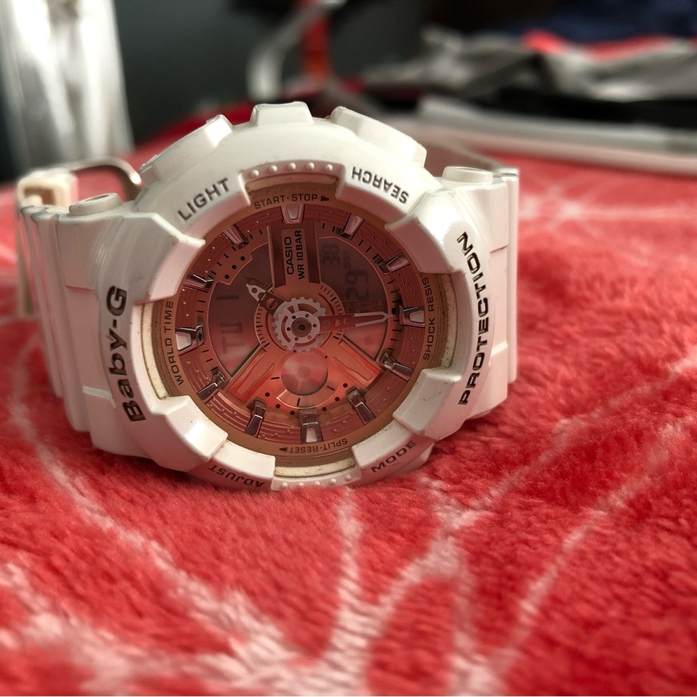 Casio Baby-G White and Copper Watch